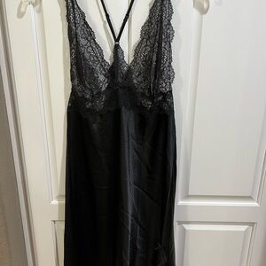 Victoria's Secret Black Lace Chemise
